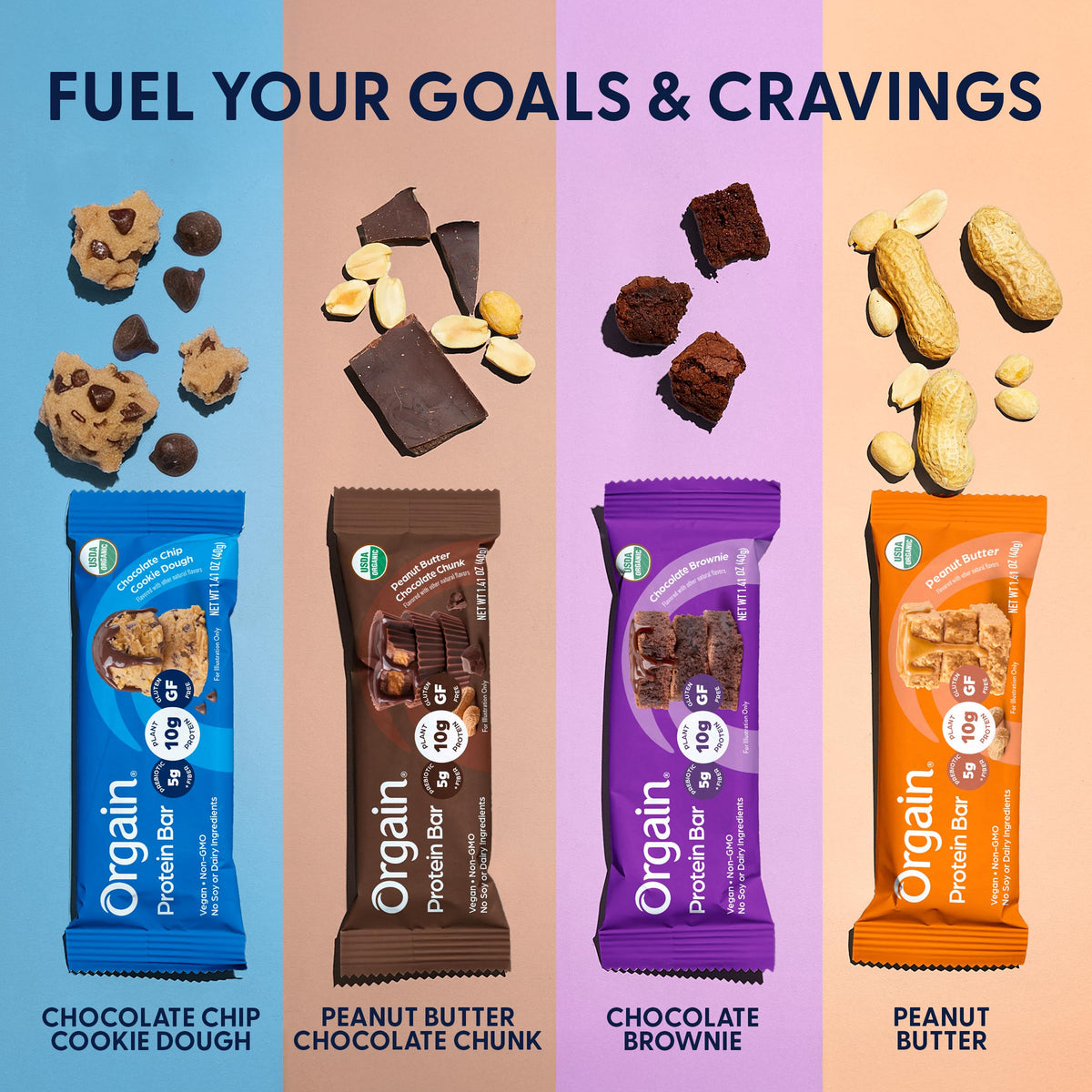 Organic Plant Protein Bars – Peanut Butter Chocolate