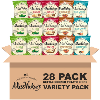 Kettle Cooked Potato Chips – 28-Pack Variety